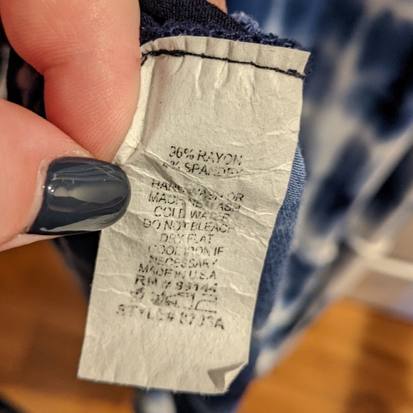 🆕WOT Lapis Navy & White Tie Dye Maxi Dress - Picture 6 of 6